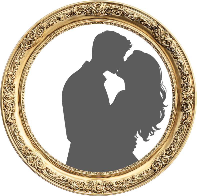 Gold Frame with Couple